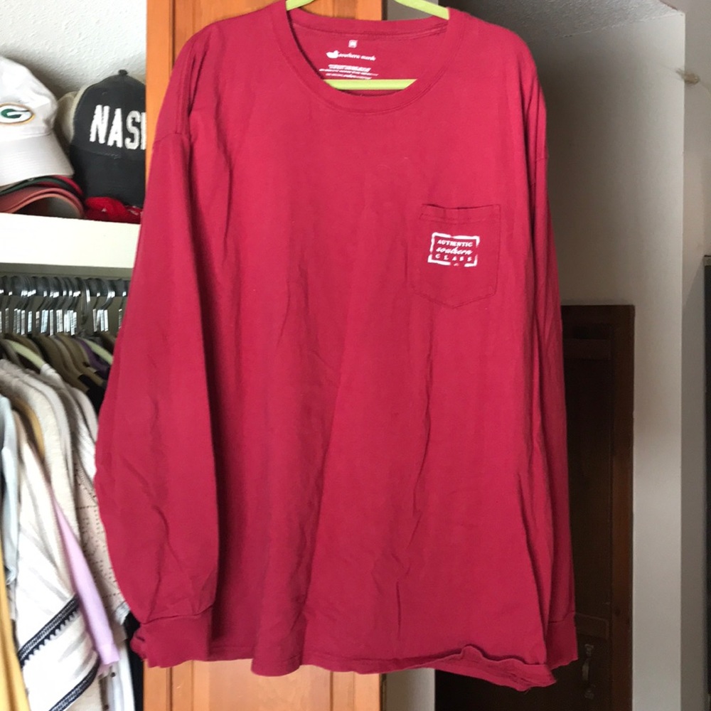 Southern Marsh burgundy long sleeve T-shirt